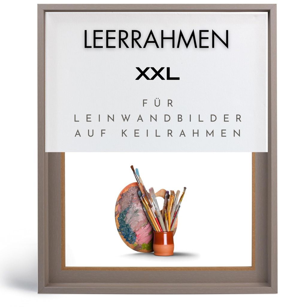 Monframe Schattenfugenrahmen XXL 60x120 cm - Grau - Produktbild 