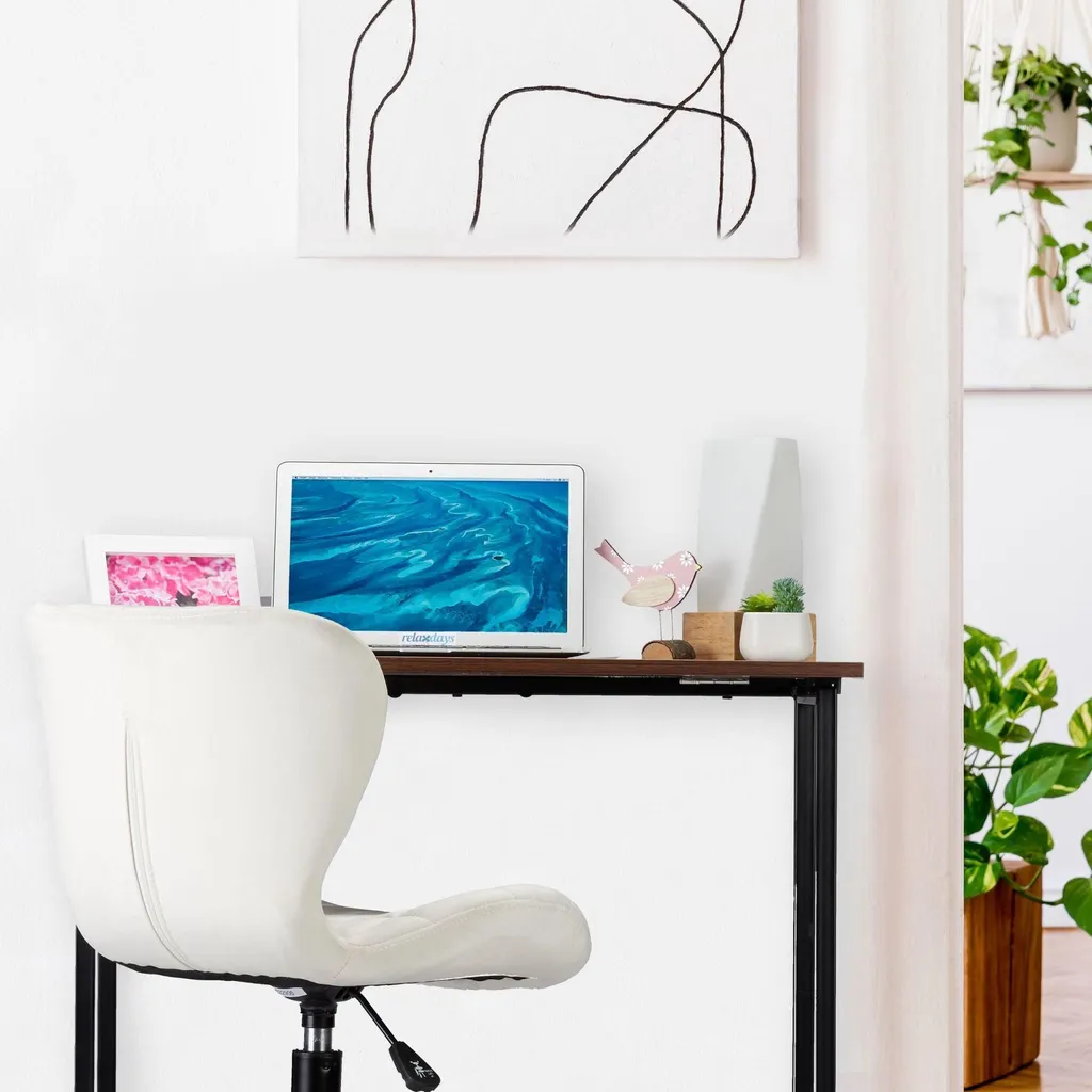 Console bureau pliable compacte pour petit espace design industriel chêne - 5