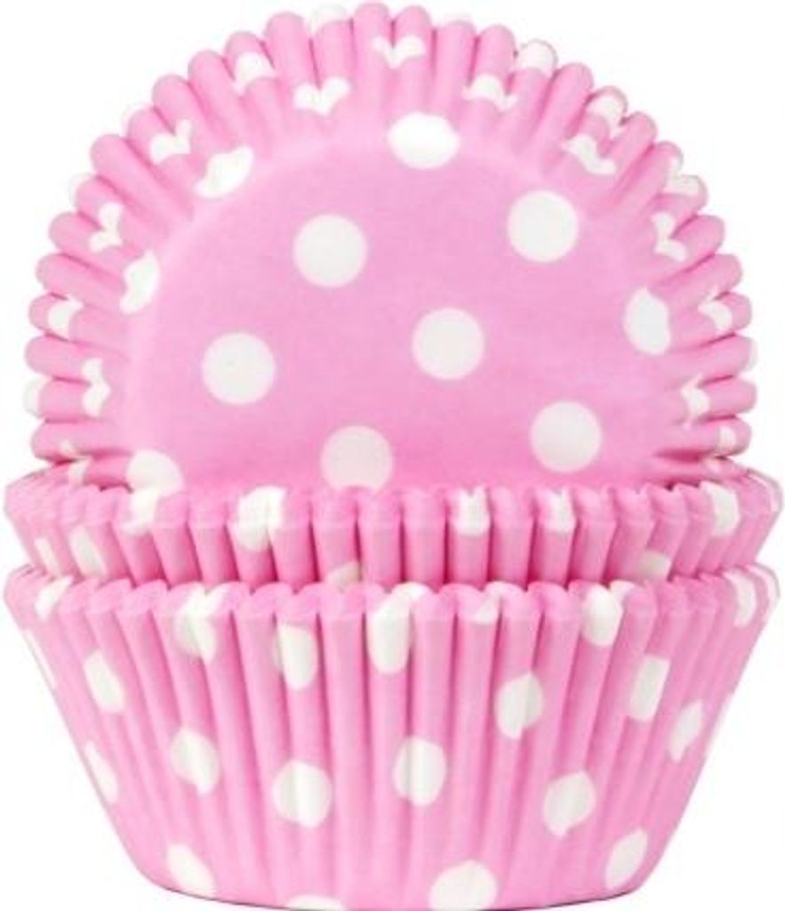 Košíčky na muffiny 50ks ružové s bielymi bodkami - House of Obrázok produktu 