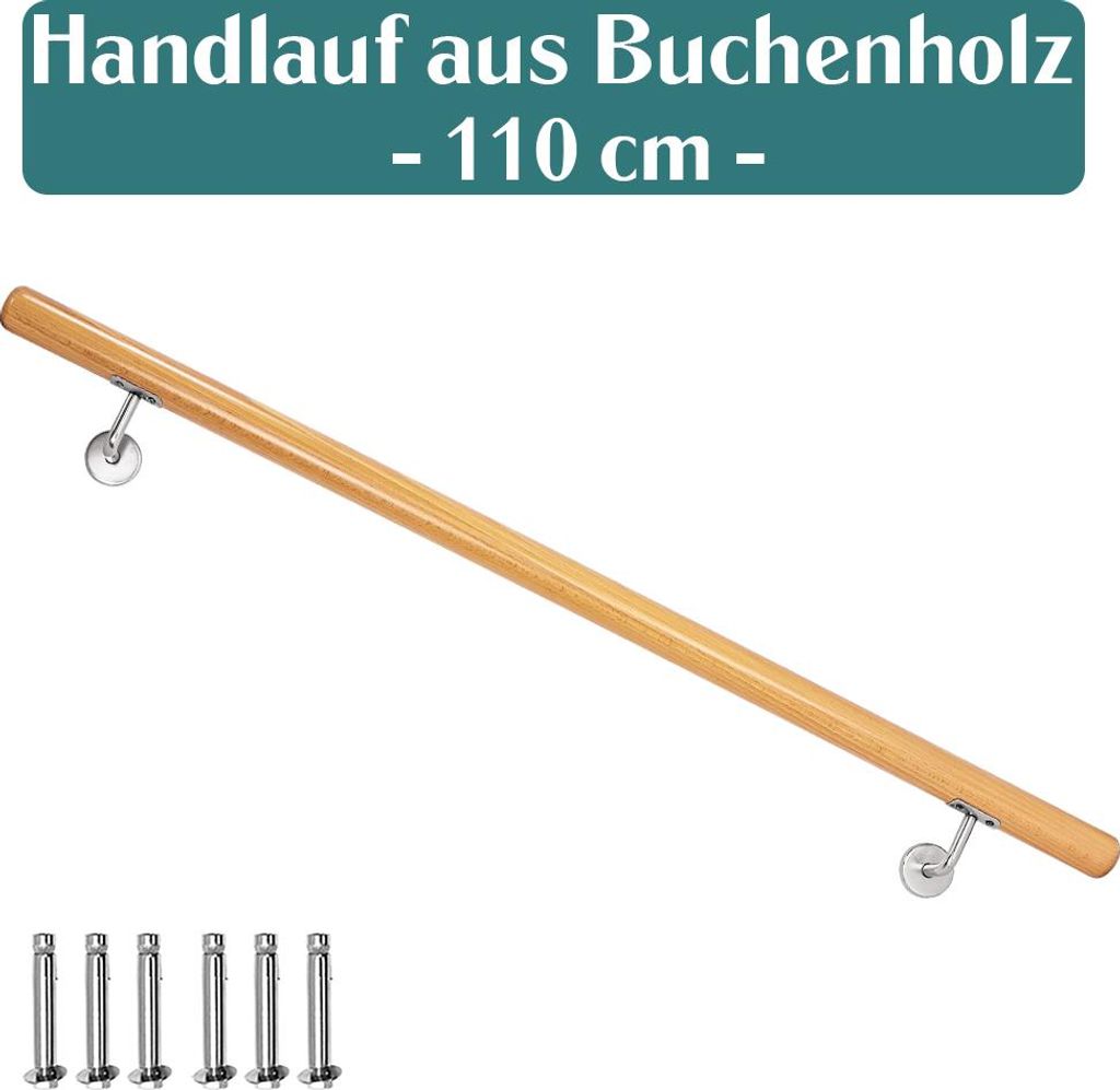 Buche Holz Handlauf Treppengeländer Geländer für Treppe Produktbild 