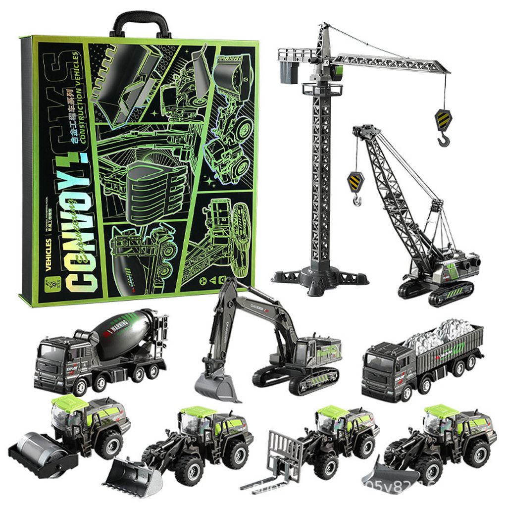 Kinder Legierung Engineering Fahrzeug Simulation Trägheit Bagger Hebekran Spielzeug Modell Engineering Fahrzeug