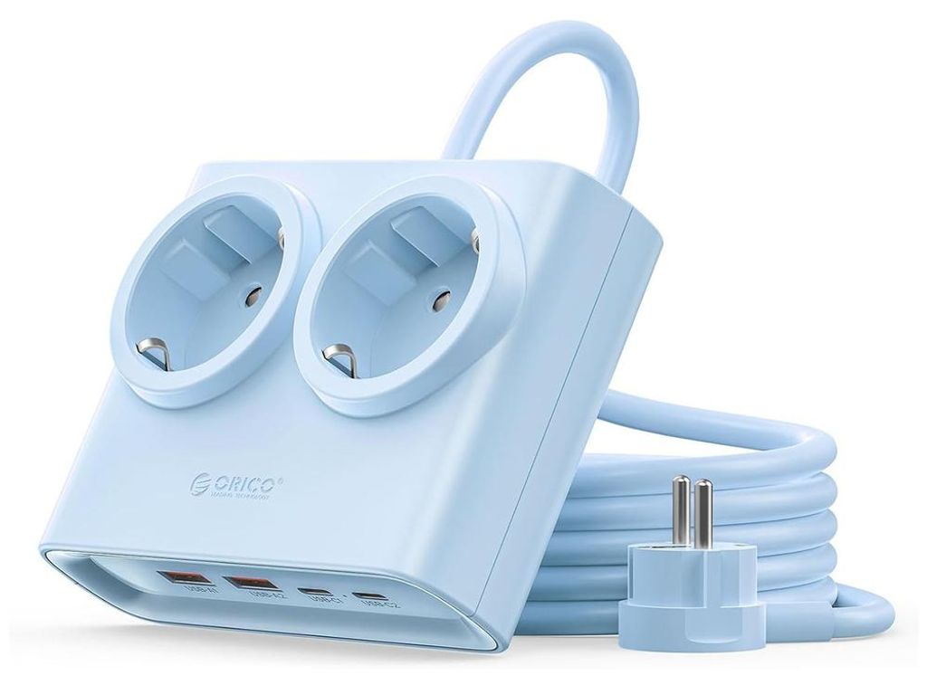 Orico PDC25, listwa zasilająca 25W, 6 w 1 (2 gniazda Zdjęcie produktu 