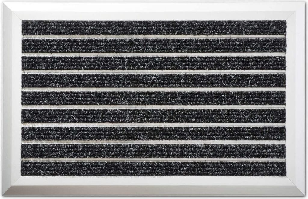 Floordirekt Alumatte Optimum Mat, Fußmatte Aluminium außen, wetterfeste Schmutzfangmatte rutschfest & UV-beständig, Türmatte - ohne Bürsten, 3...
