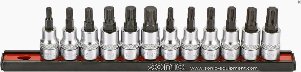 SONIC Steckschlüsselsatz 201201 Chrom-Vanadium-Stahl Aluminium