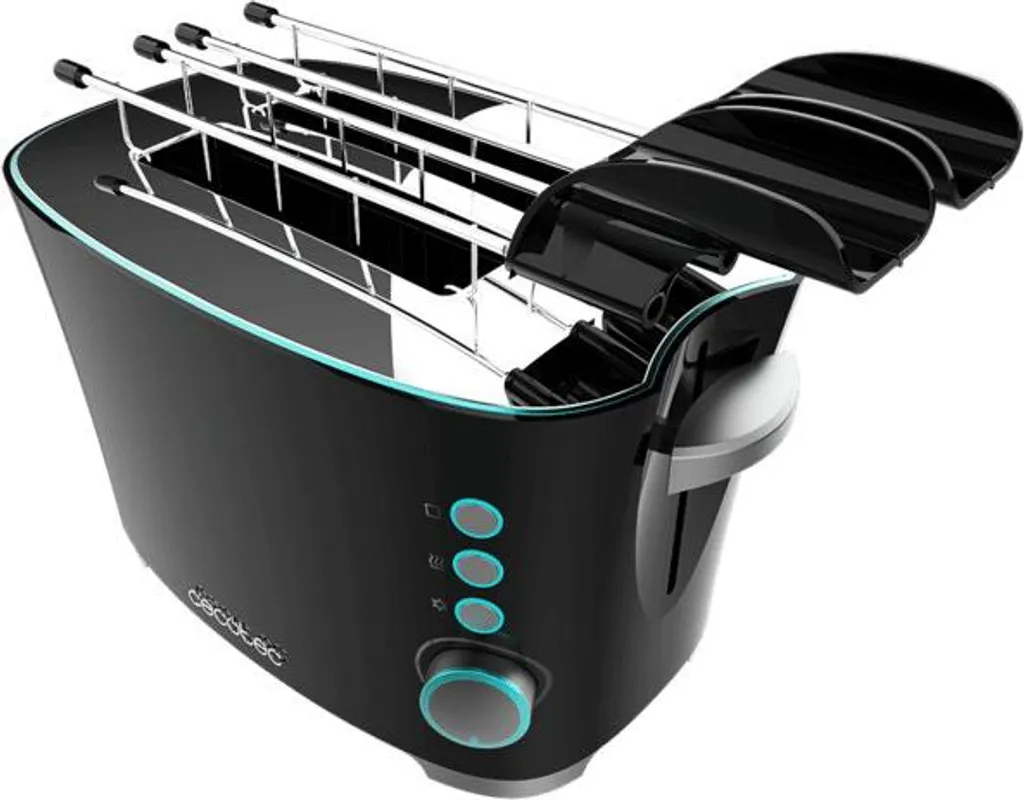 Cecotec 02184 Tostapane Design Nero Inox - L'Eleganza in Cucina