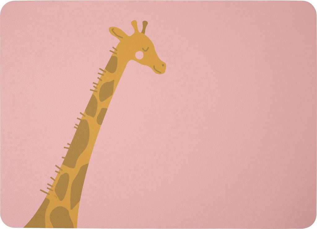 Tovaglietta ASA Kids Giraffe Gisele 46x33cm in pelle rosa 1 Immagine del prodotto 