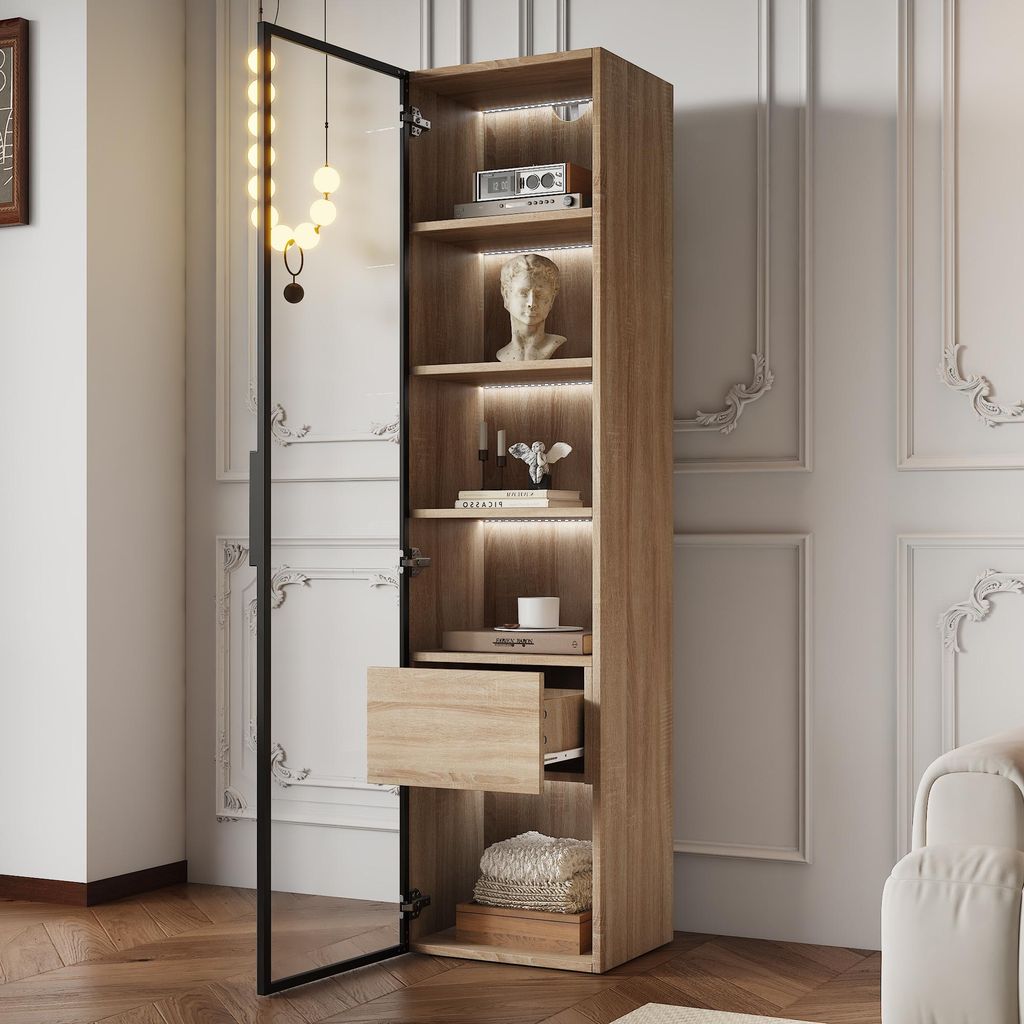 OKWISH Armoire de Salle de Bain - avec Éclairage LED, Image du produit 
