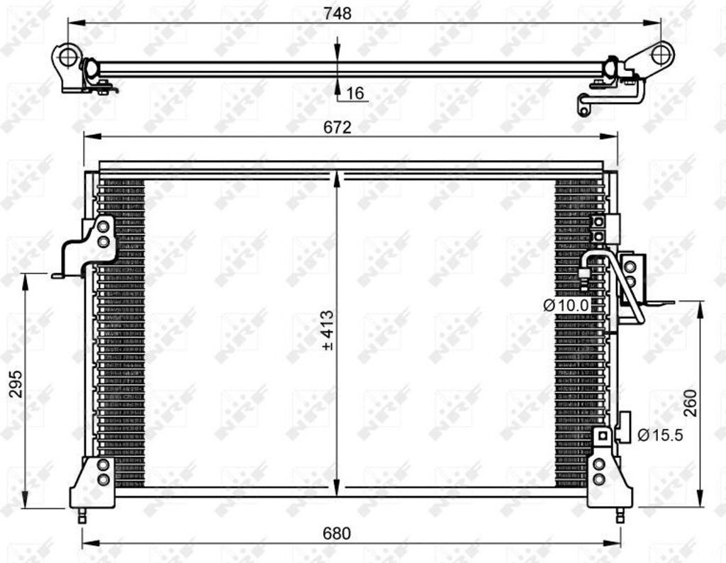 NRF 35754 - OE JRB100790 Klimakondensator für Discovery II (L318)