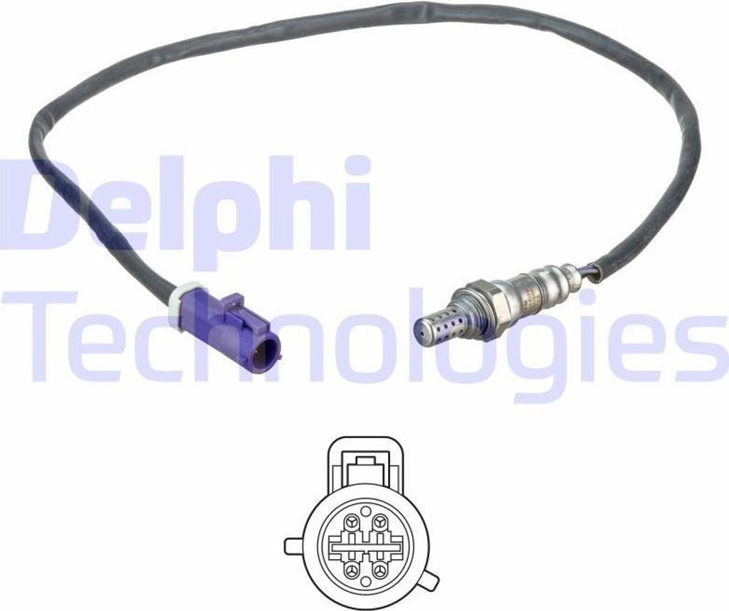 DELPHI Lambdasonde für FORD FUSION (JU) nach-Kat Planarsonde Beheizt 813mm ES20508-12B1