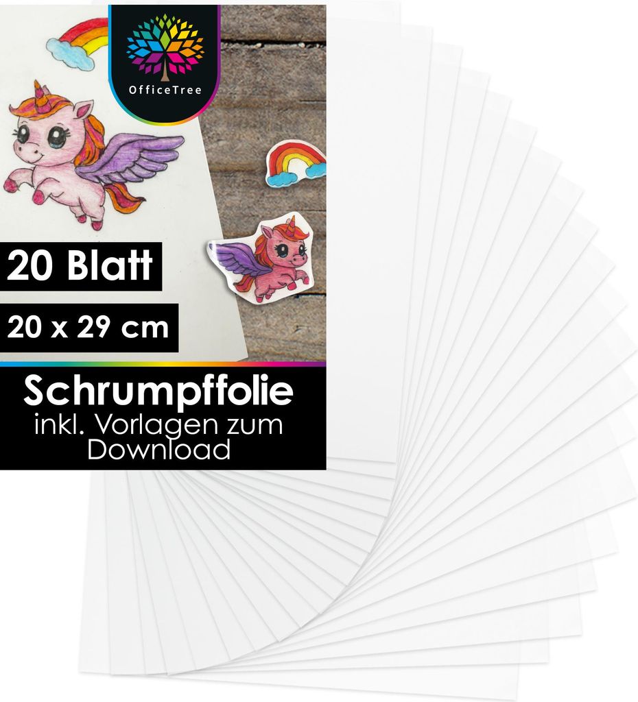 OfficeTree - 20 feuilles de film thermorétractable - 20 x Image du produit 