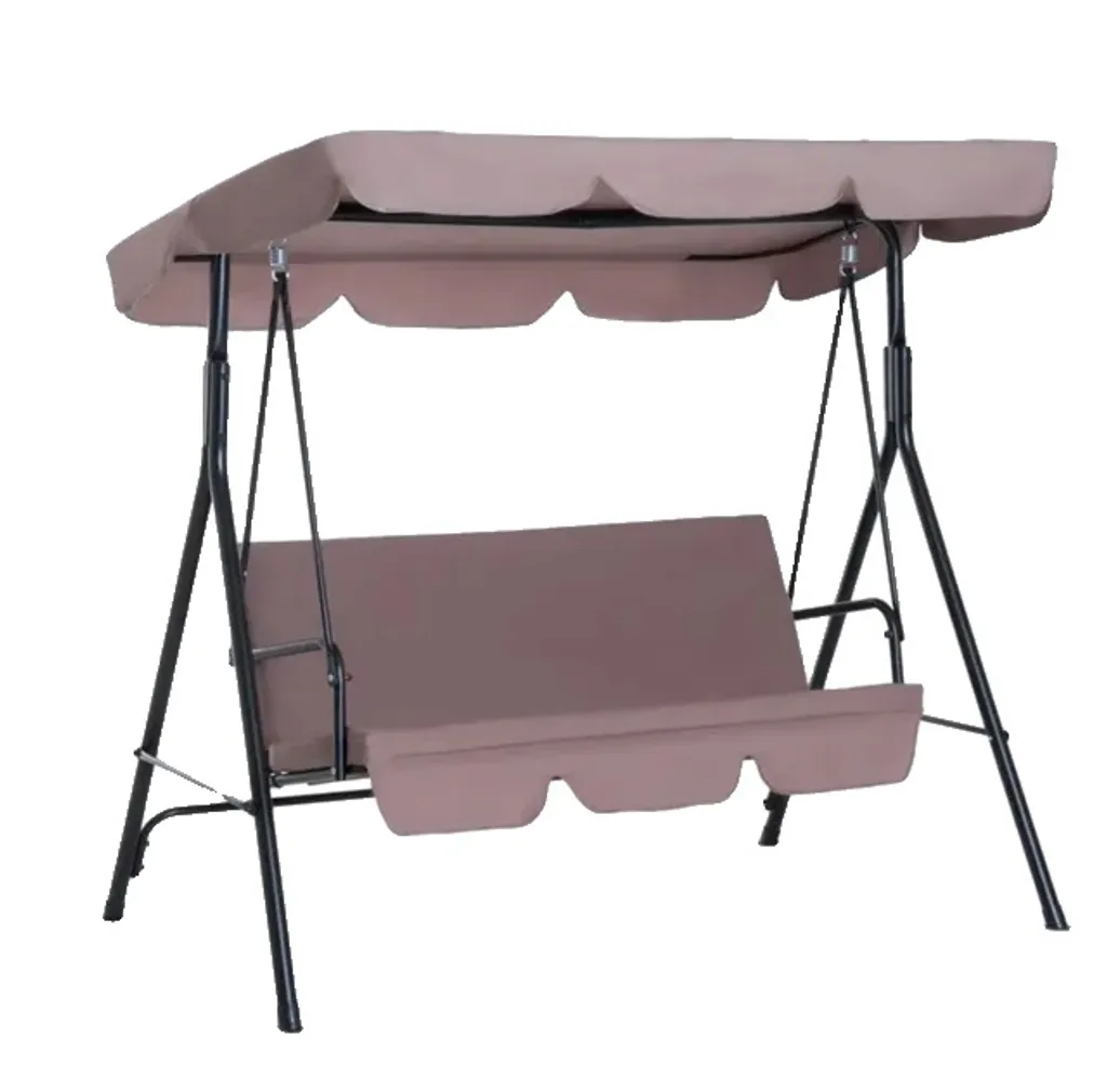 Fauteuil à bascule design en acier avec toit solaire intégré gris 001