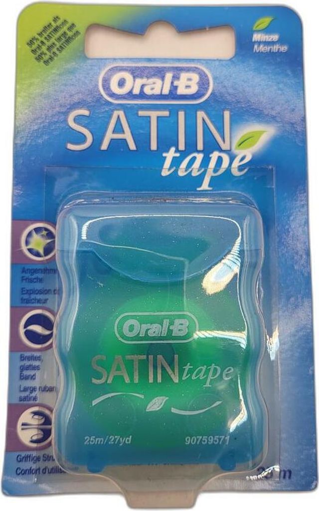 Oral B Zahnseide Satintape blau Blisterkarte 1 St