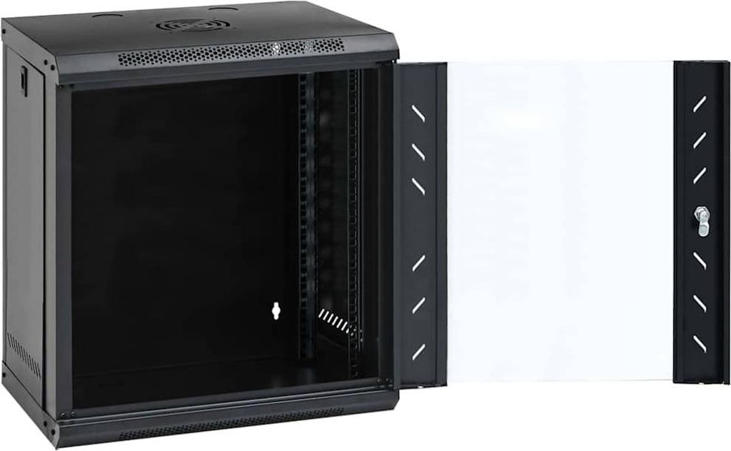 vidaXL Netzwerkschrank mit Speicher Schwarz 53 x 45 x 60 cm Stahl