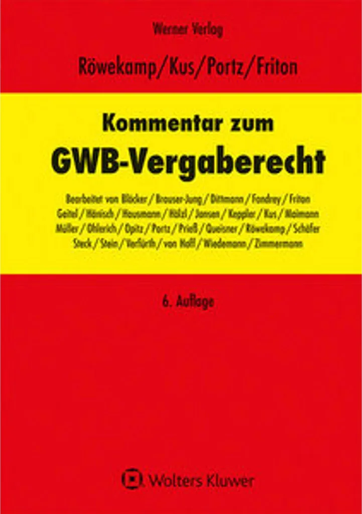 Commentaire sur le droit des marchés publics GWB - Guide juridique complet