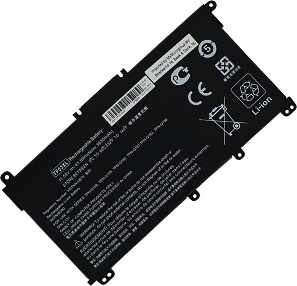 Akku für HP Pavilion 14-BF016TU Li-Ion 11,55 Volt 3400 mAh schwarz
