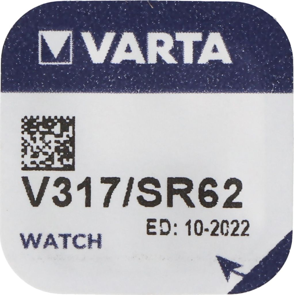 Varta Watch V 317 Uhrenzelle Knopfzelle SR 516 SW V317 Produktbild 