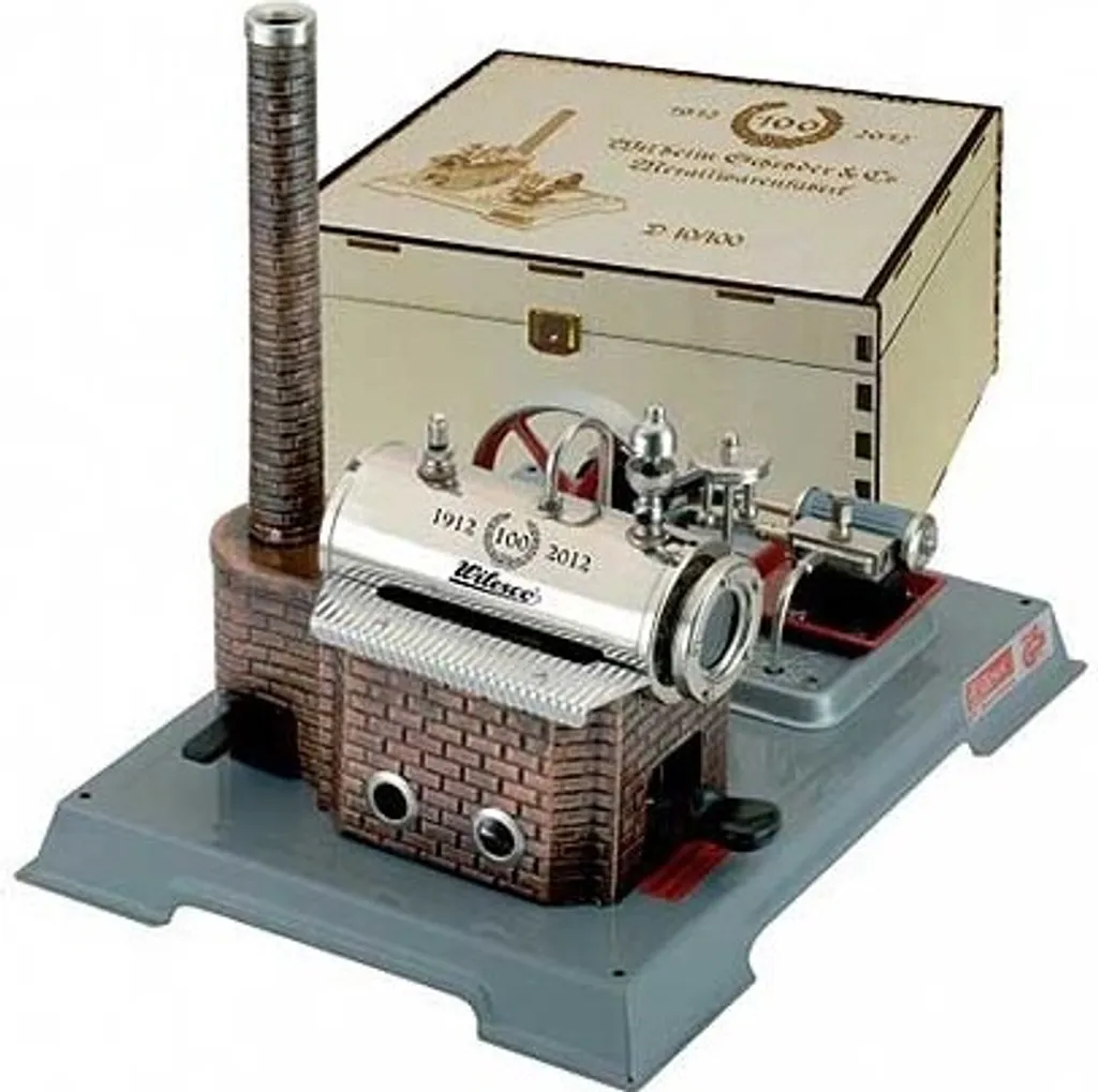 Machine à vapeur Wilesco D10/100 originale avec chaudière en laiton poli