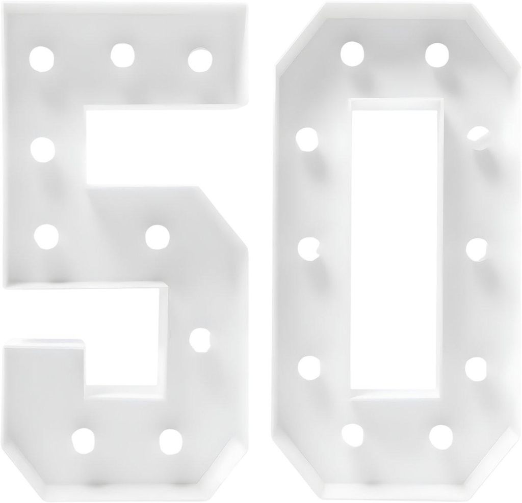 LED Leuchtzahlen 100 cm – 30/40/50/60 Geburtstag Deko – Warmweiß Beleuchtet – Party & Jubiläum Dekoration