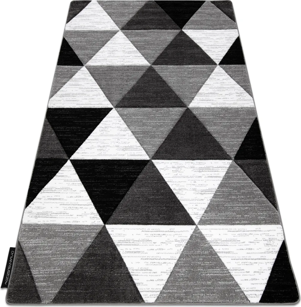 Grand tapis de salon 280x370 cm gris ALTER Rino motif géométrique chic