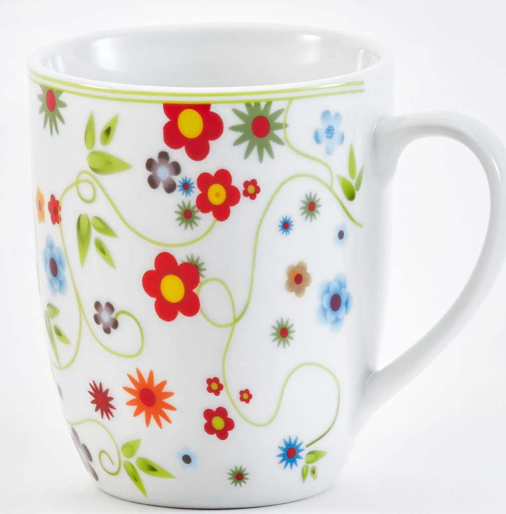 Van Well 6er Set Kaffeebecher "Vario Flower" 300ml Produktbild 