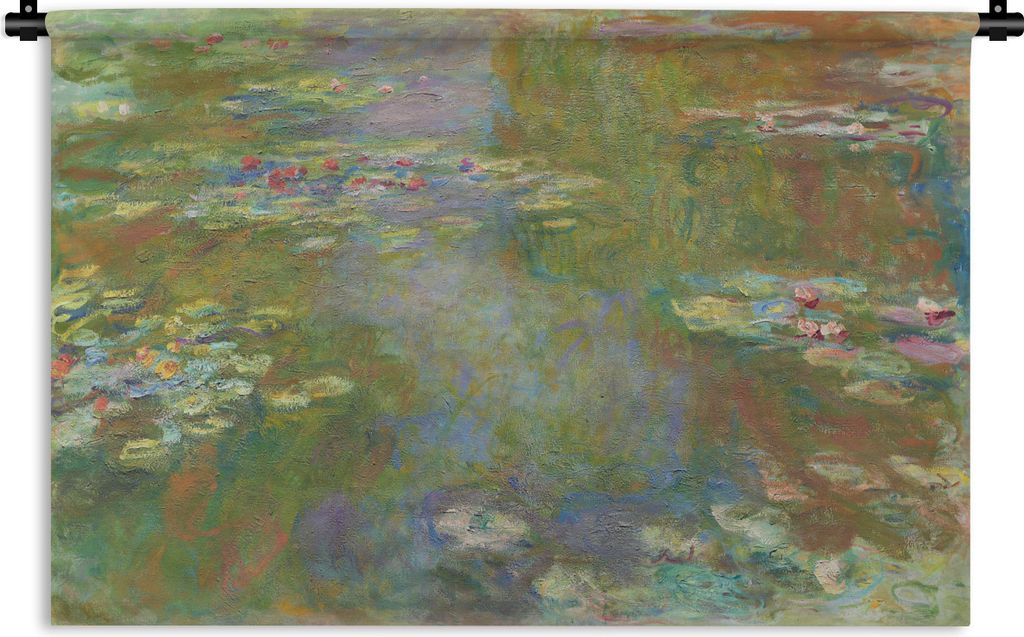 MuchoWow Wandteppich Wandbehang Seerosenteich - Gemälde von Claude Monet 120x80 cm Tapisserie Dekoration Wandtuch - Wanddekorationen - Wandtücher
