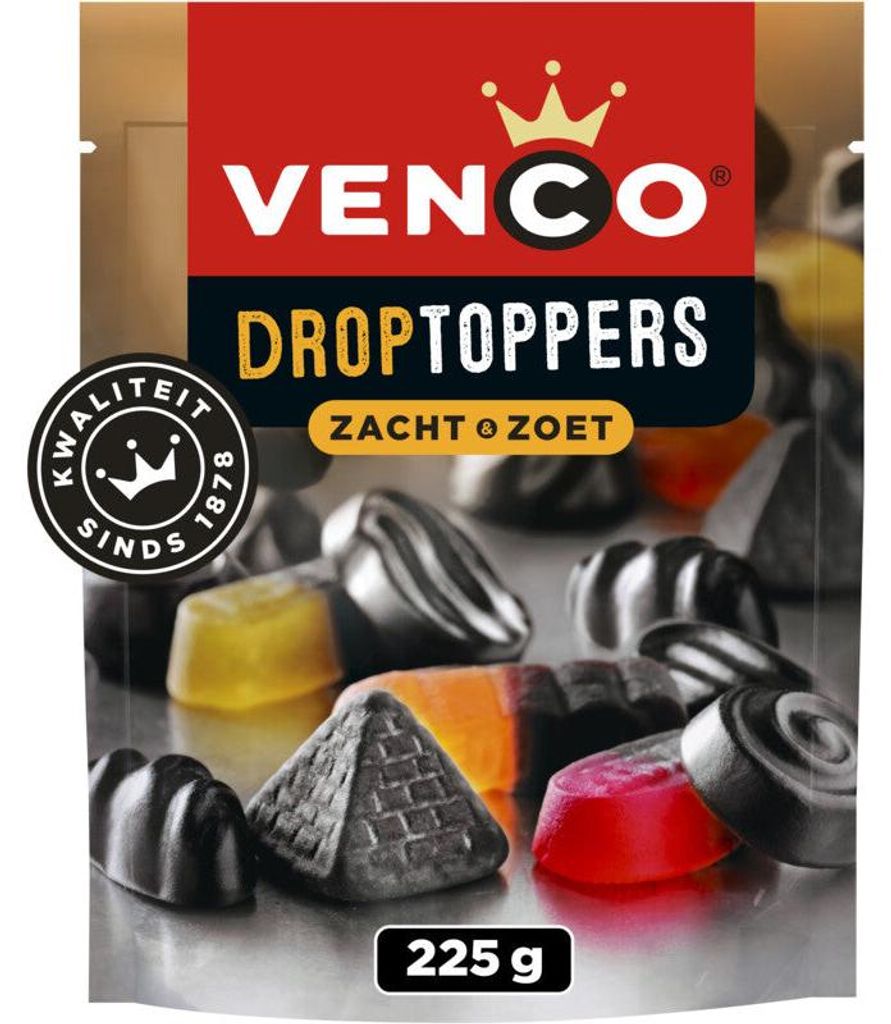Venco Droptoppers Zacht en Zoet Caramelle alla liquirizia, Immagine del prodotto 