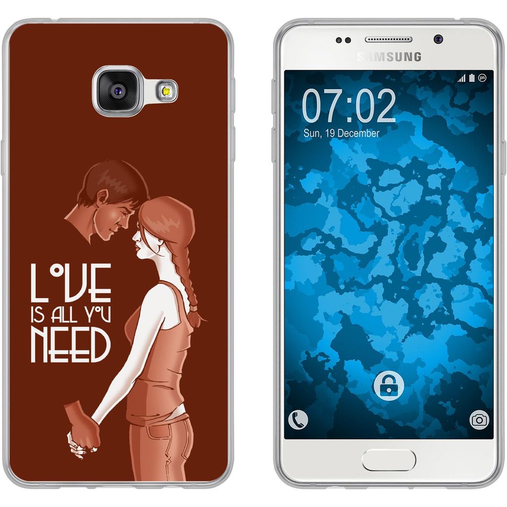 PhoneNatic Case kompatibel mit Samsung Galaxy A3 (2016) A310 Silikon-Hülle in Love M3