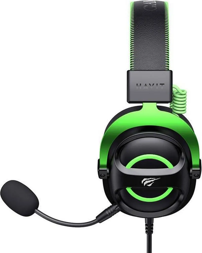Havit H2002E Casque Gaming Noir et Vert avec Micro Détachable Haute Qualité - 5