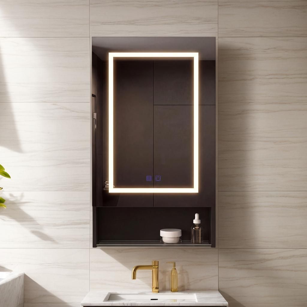 INONEFT, mobiletti da bagno con specchio e illuminazione, Immagine del prodotto 