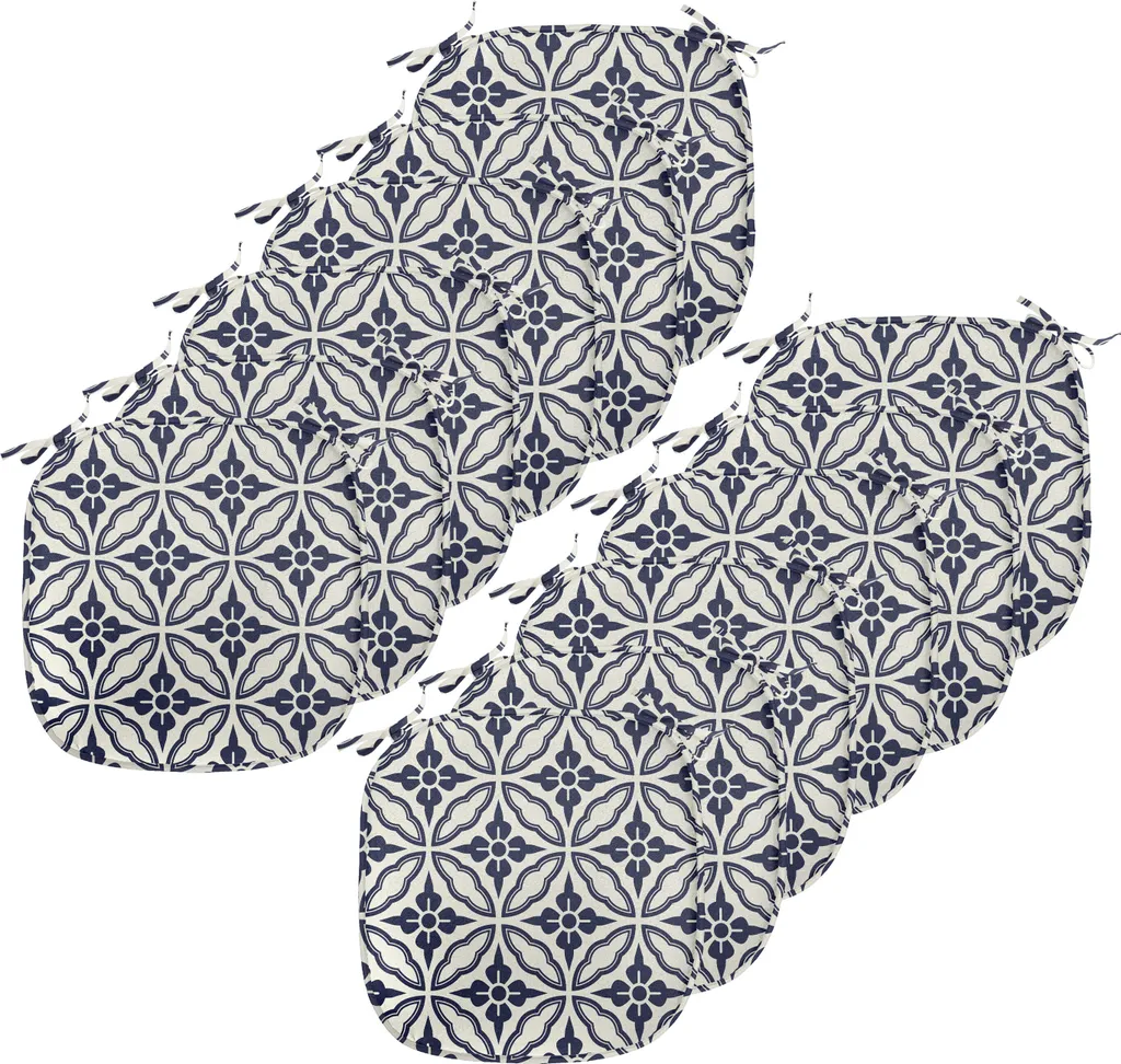 Cuscini Sedie Antimacchia ABAKUHAUS 12 Pack - Blu Crema Mandala
