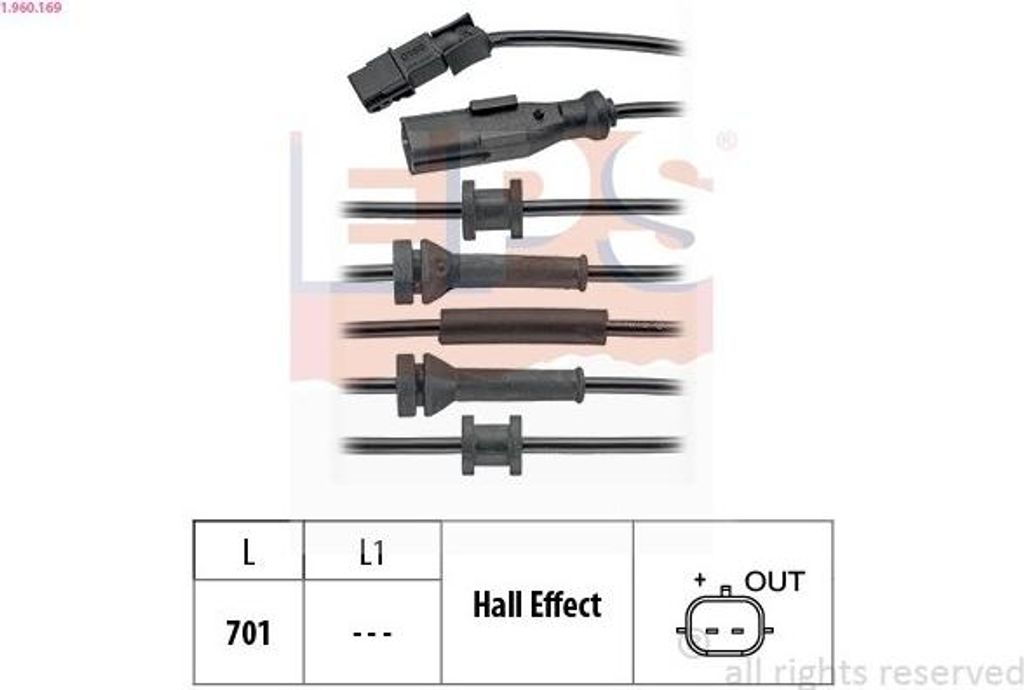EPS ABS Sensor Raddrehzahl für RENAULT LAGUNA III Grandtour (KT0/1) 1.960.169