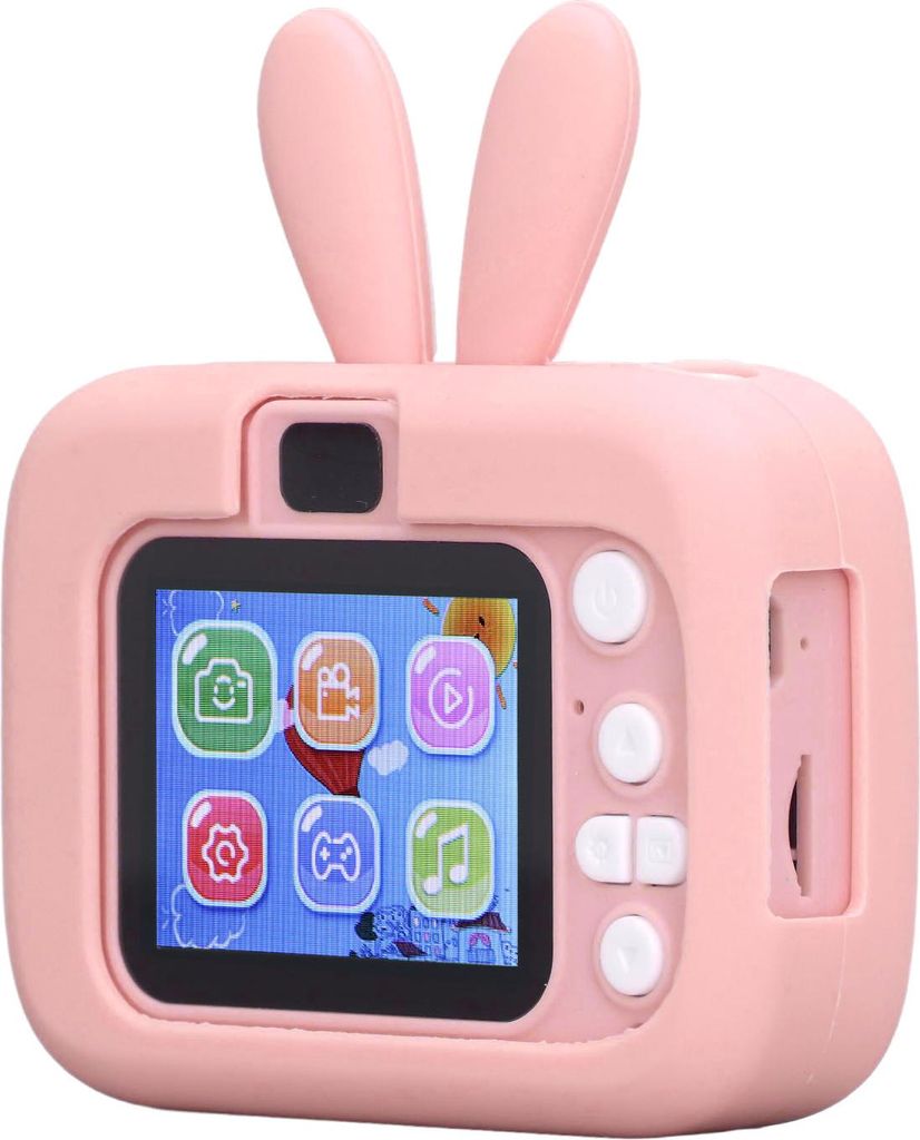 Kids Camera Digital 20MP Child Selfie Toy Toddler Christmas Birthday Gift Rabbit Shape 2in Pink