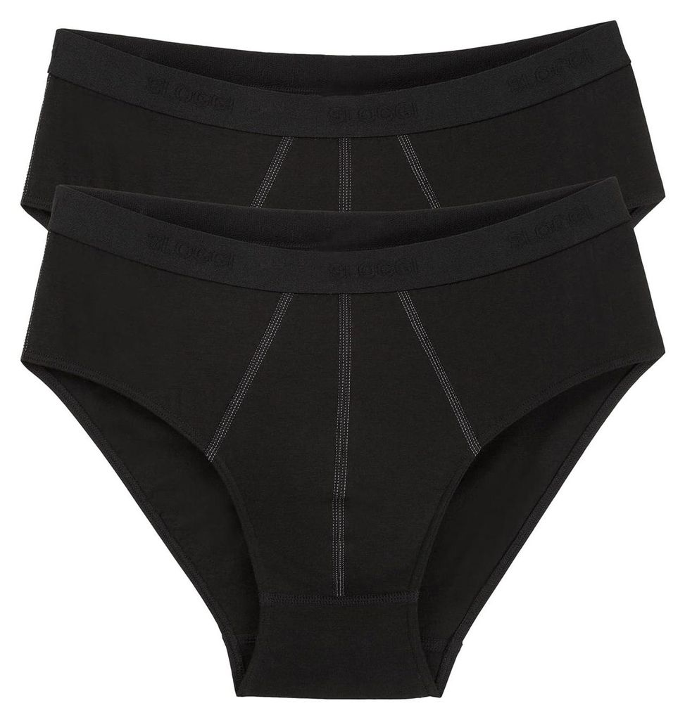 Sloggi Herren Unterhose 24/7 Midi, 2-Pack, Schwarz
