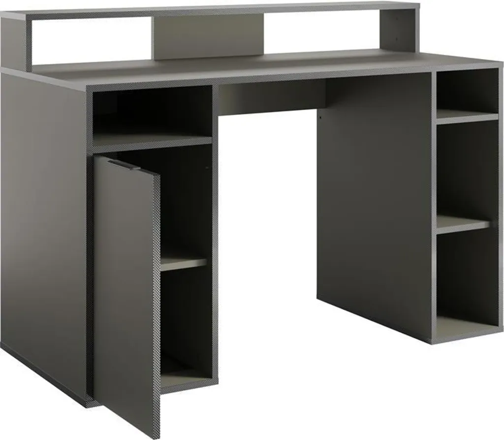Bureau CURUMANI graphite : solution compacte pour petit espace bureau - 3