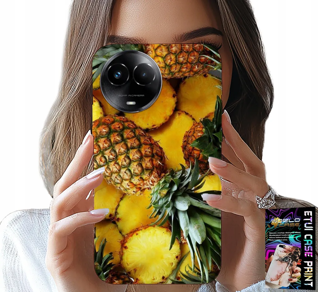 Offerta Shock: Cover Realme C67 4G Ananas + Vetro Omaggio