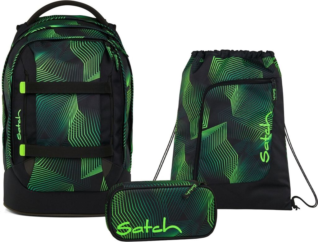 Satch Schulrucksack-Set PACK Seismic Green 3-teilig, ab 5. Produktbild 