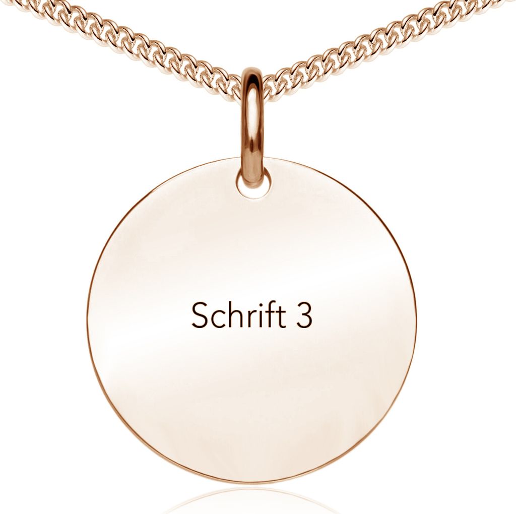 MATERIA by Matthias Wagner Rosegold Kette mit Gravur Produktbild 
