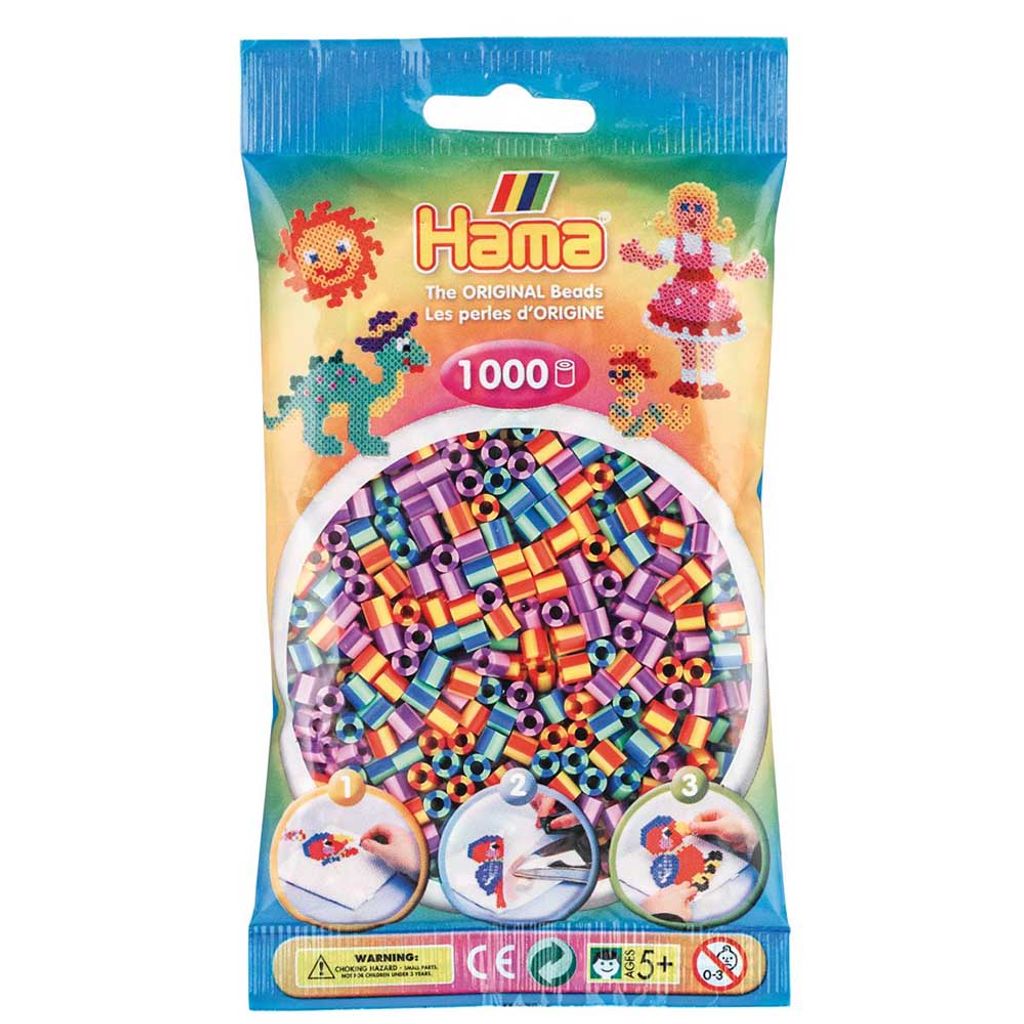 Hama String Bead Mix - Gestreift (092), 1000st. Produktbild 