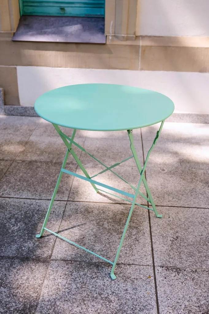 Set da Giardino SEMPLICI in Metallo Verde Menta - Stile Retrò 3 Pezzi - 12