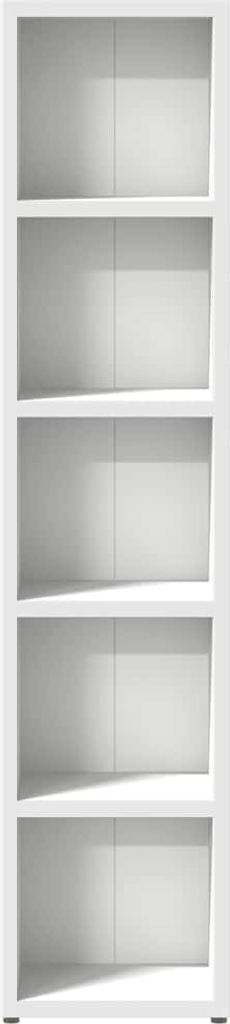 vidaXL CD-Regale 2 Stk. Weiß 21x16x93,5 cm Holzwerkstoff Produktbild 5