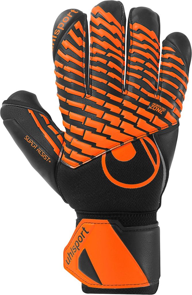 Uhlsport Fm Uhlsport Super Resist+ Hn - schwarz/fluo orange, Größe:3.5