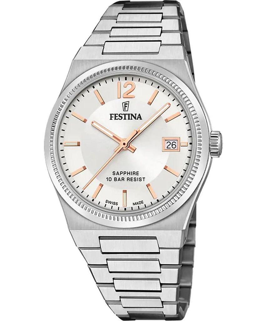 Festina Uhr Swiss Damen silber Armband Edelstahl UF20035/2 Produktbild 