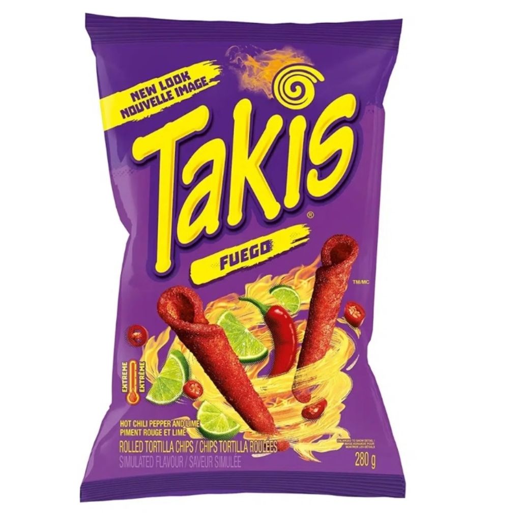 Takis Chips Box - 4x Takis Blue Heat 92g - Chips Grosspackung