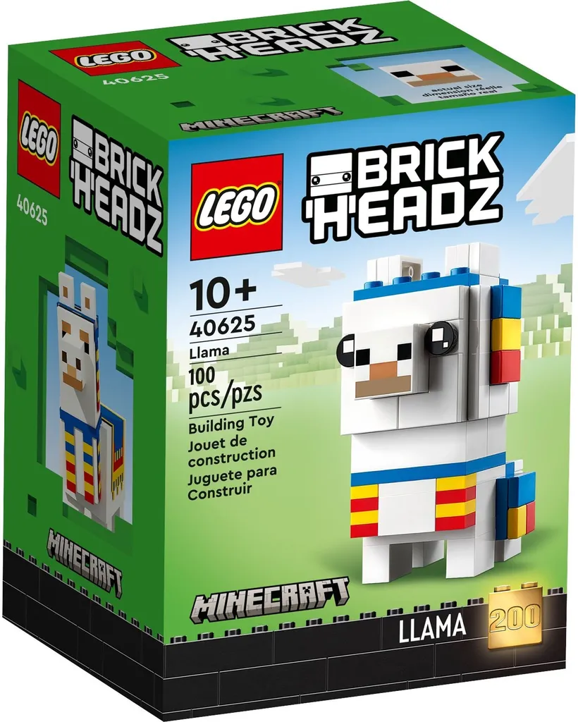 LEGO BrickHeadz 40625 Lama Minecraft - Cadeau Idéal pour Gamer et Déco