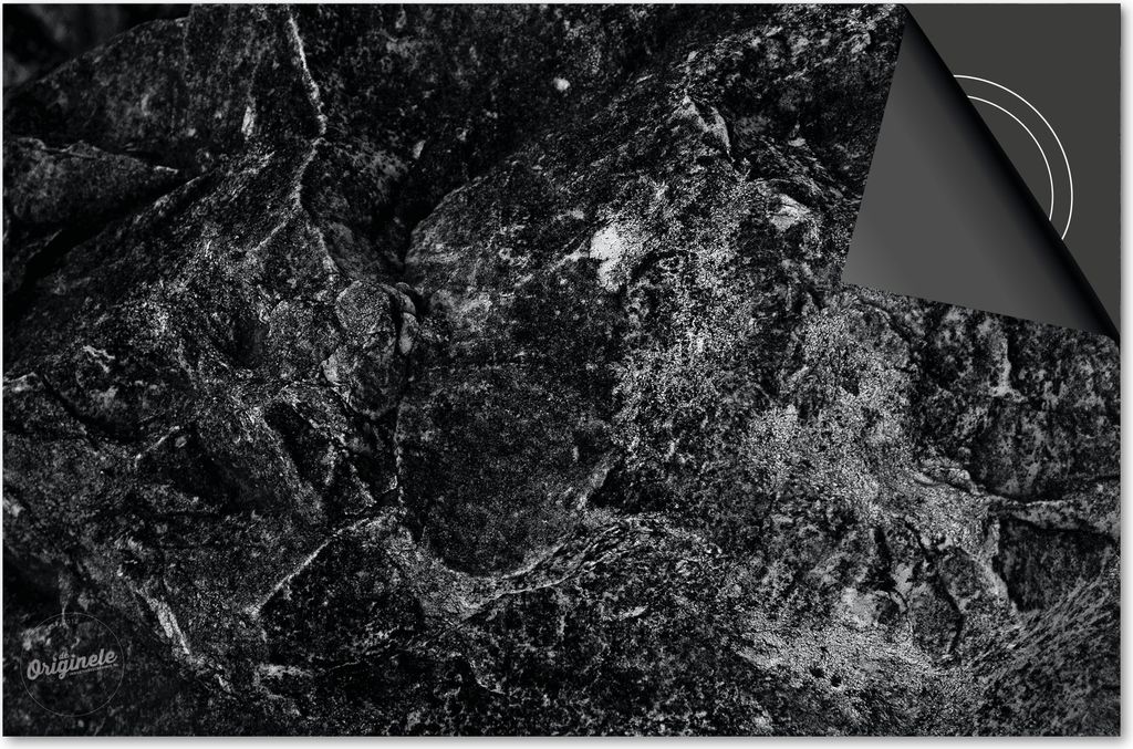 Induktionsschutz 90x52 - abdeckplatte Induktion matt- Dietrix Kochfeldschutz- Base - Marmor - Anthrazit Schwarz