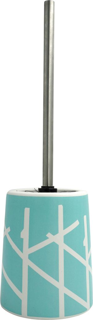 Toilet Brush And Holder 'Tree' White And Blue