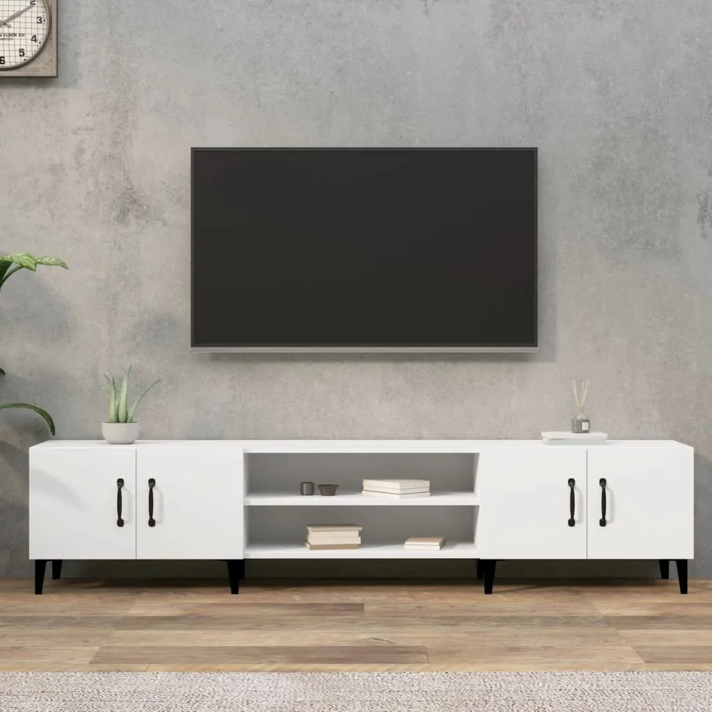 Porta TV Bianco 180x31.5x40 cm Legno | Design Moderno Living