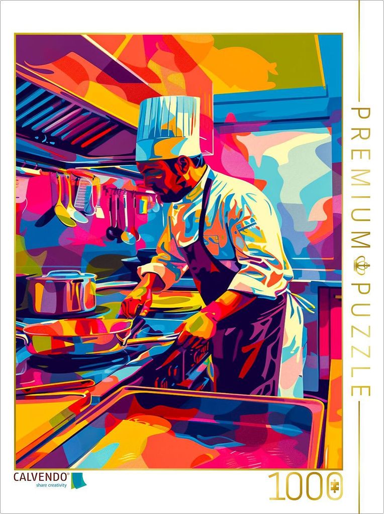CALVENDO Puzzle Ein Motiv aus dem Kalender Chef de Cuisine - Mein Traumberuf Koch | 1000 Teile Lege-Größe 64x48cm Foto-Puzzle für glückliche St...