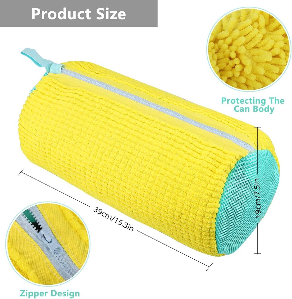 Schuh-Waschbeutel Mit 1200+ Fasern - 360° Schutz Maschinenwaschbar Gelb