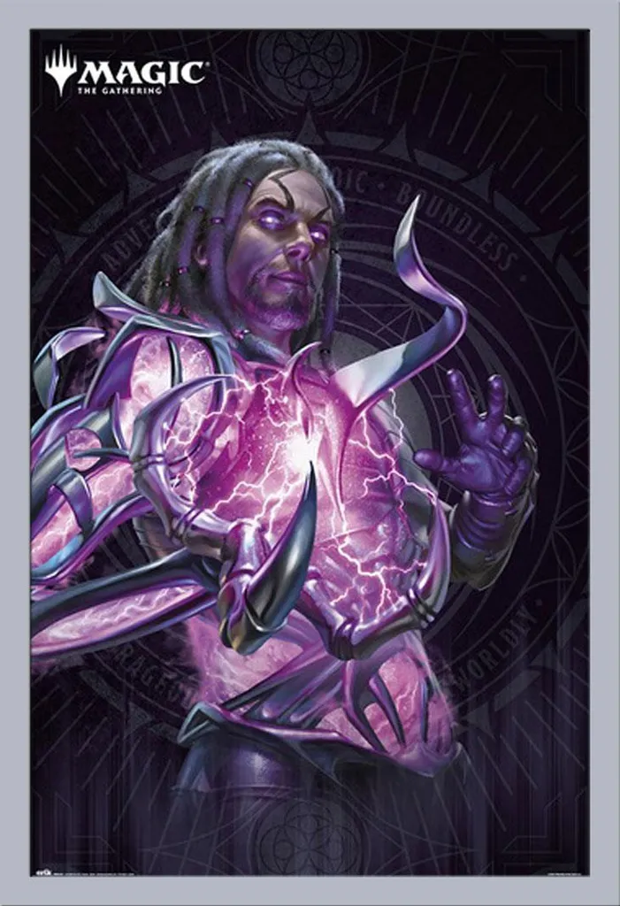 Quadro Magic Tezzeret Cornice Argento Shinsuke Maxi Poster MDF